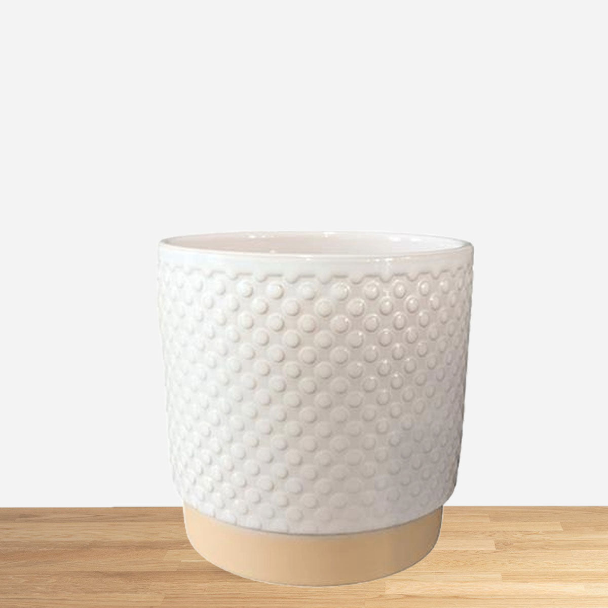 Obal na květináč Eno Teardrop Bílá