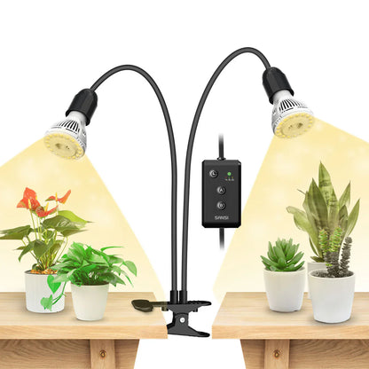 SANSI 20W LED nastavitelná lampička pro růst rostlin s časovačem