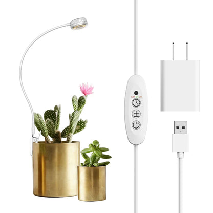 SANSI 10W LED nastavitelná lampička pro růst rostlin s časovačem
