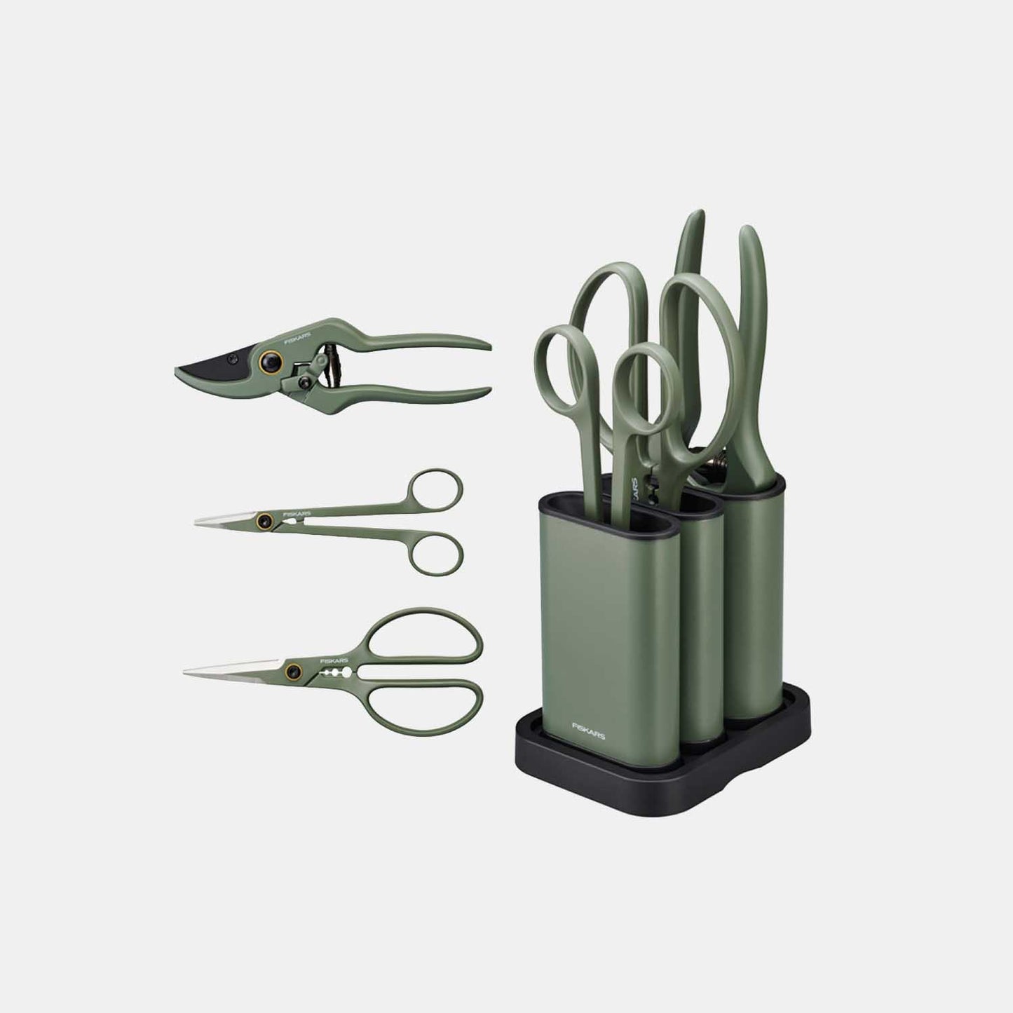 Set nůžek FISKARS pro péči o rostliny s pouzdrem 3ks